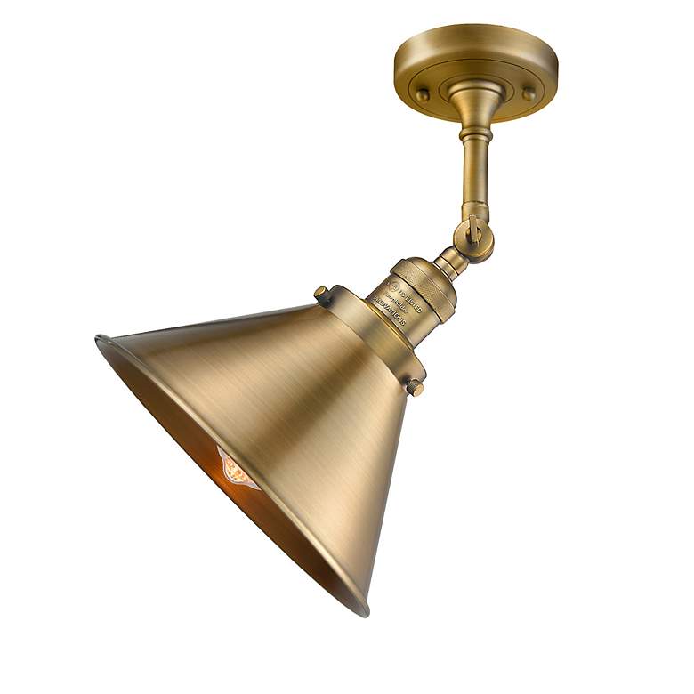 Image 2 Franklin Restoration Briarcliff 10" LED Semi-Flush Mount - Brass - Br more views