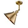 2_Franklin Restoration Briarcliff 10" LED Semi-Flush Mount - Brass - Br more views