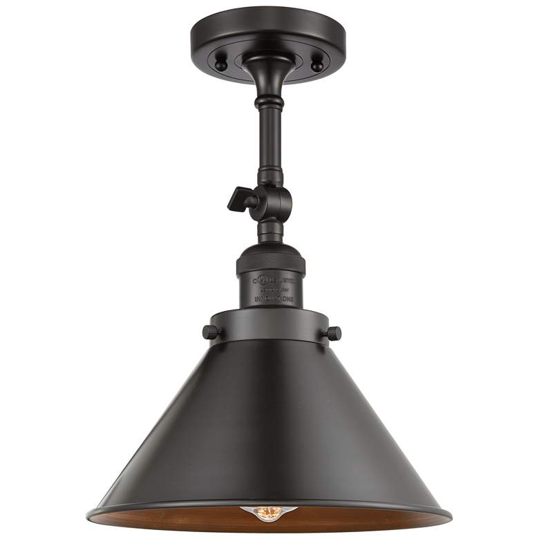 Image 1 Franklin Restoration Briarcliff 10" Oil Rubbed Bronze Semi Flush Mount