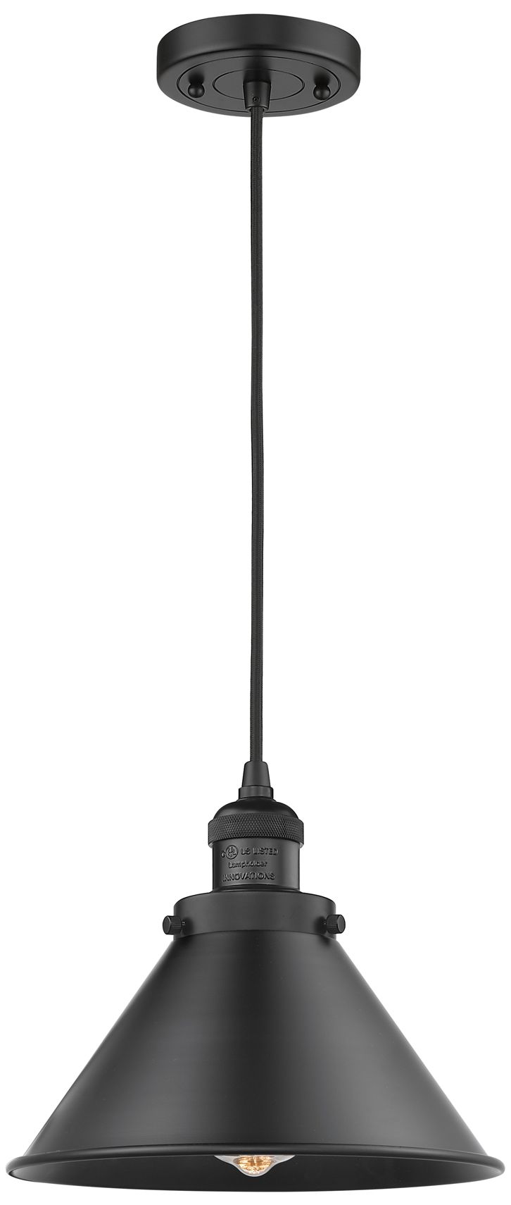 Franklin Restoration Briarcliff 10"W Black LED Mini Pendant