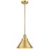 Franklin Restoration Briarcliff 10"W Satin Gold Mini Pendant