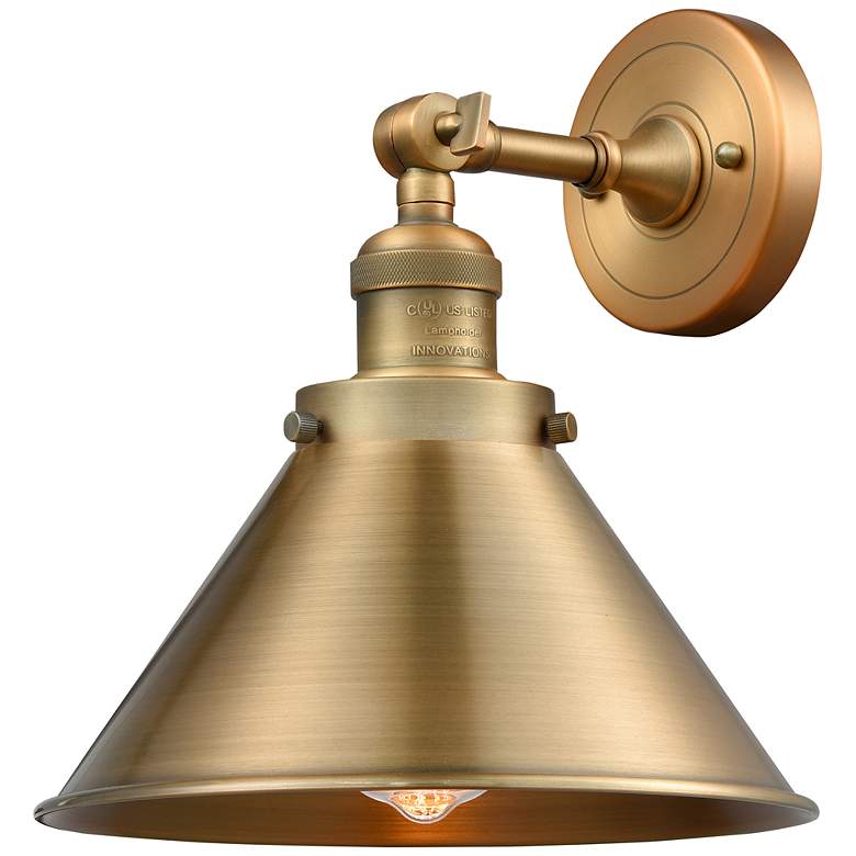 Image 1 Franklin Restoration Briarcliff 8"H Brushed Brass LED Sconce