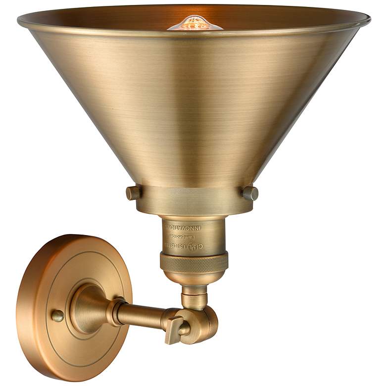 Image 3 Franklin Restoration Briarcliff 8"H Brushed Brass LED Sconce more views