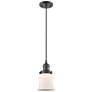 Franklin Restoration Canton 5" Bronze Corded Mini Pendant w/ White Sha