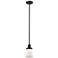 Franklin Restoration Canton 5" Bronze Stemmed Mini Pendant w/ White Sh