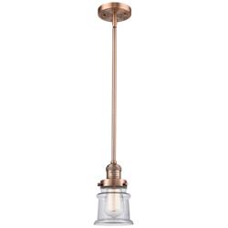 Franklin Restoration Canton 5" Copper Stemmed Mini Pendant w/ Clear Sh