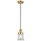 Franklin Restoration Canton 5" Gold Corded Mini Pendant w/ Clear Shade