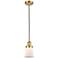 Franklin Restoration Canton 5" Gold Corded Mini Pendant w/ White Shade