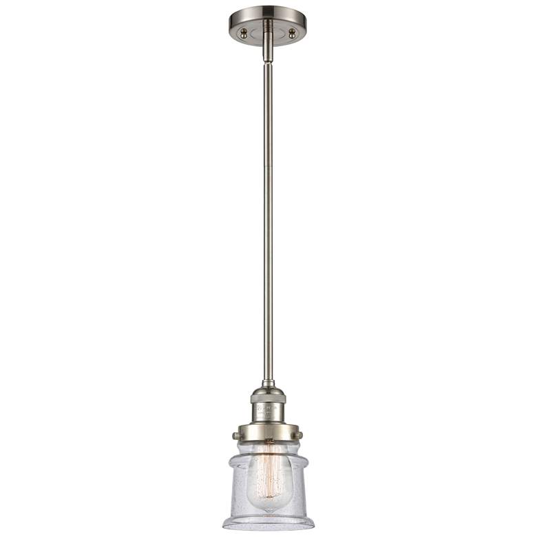 Image 1 Franklin Restoration Canton 5" LED Mini Pendant - Satin Nickel - Seedy