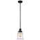 Franklin Restoration Canton 7" LED Mini Pendant - Matte Black - Clear