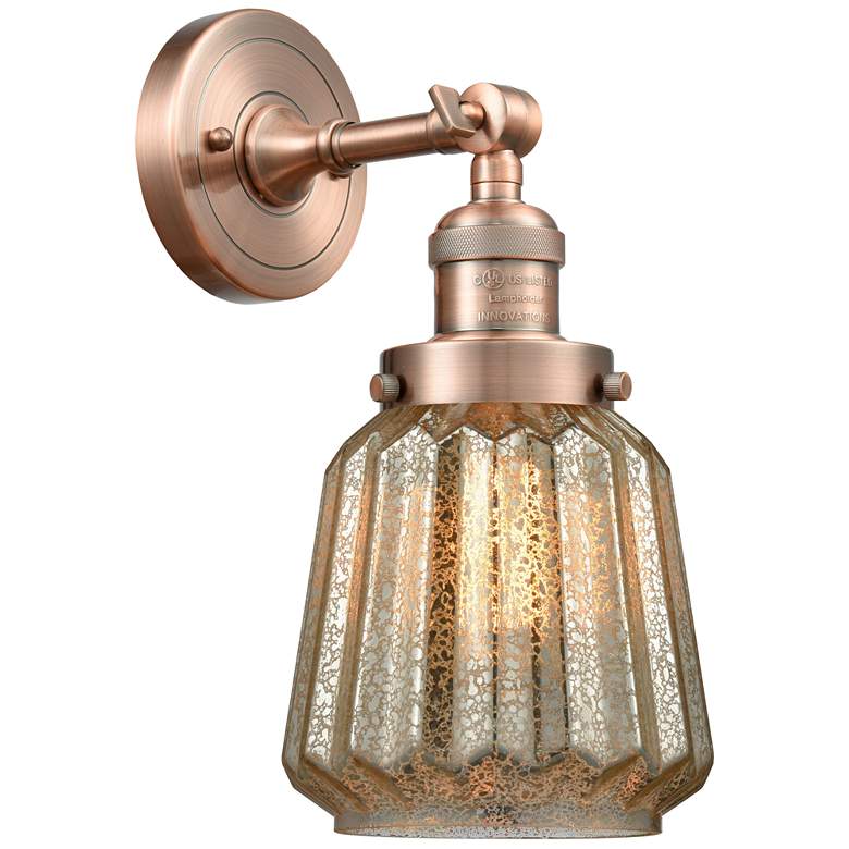 Image 1 Franklin Restoration Chatham 7" LED Sconce - Copper Finish - Mercury S
