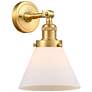 1_Franklin Restoration Cone 10 1/2"H Satin Gold Wall Sconce