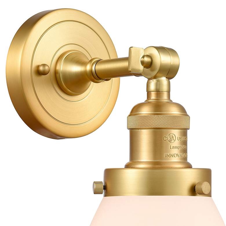 Image 2 Franklin Restoration Cone 10 1/2"H Satin Gold Wall Sconce more views