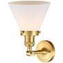 3_Franklin Restoration Cone 10 1/2"H Satin Gold Wall Sconce more views