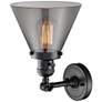 3_Franklin Restoration Cone 10" High Matte Black Wall Sconce more views