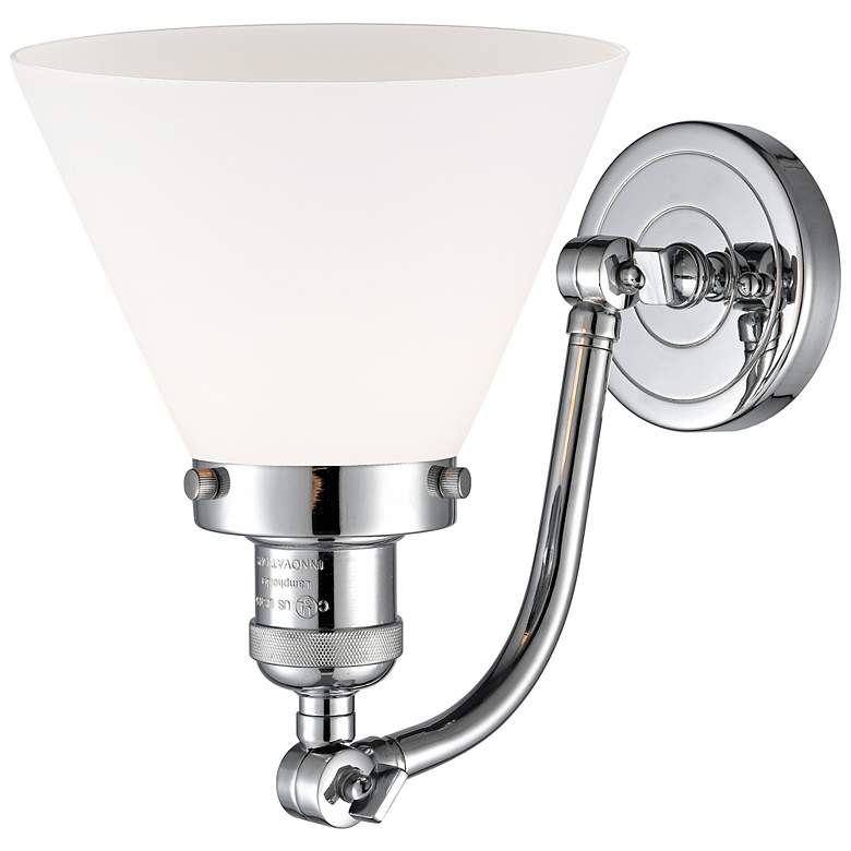 Image 3 Franklin Restoration Cone 11"H Polished Chrome Wall Sconce more views