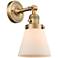 Franklin Restoration Cone 12" High Brushed Brass Wall Sconce