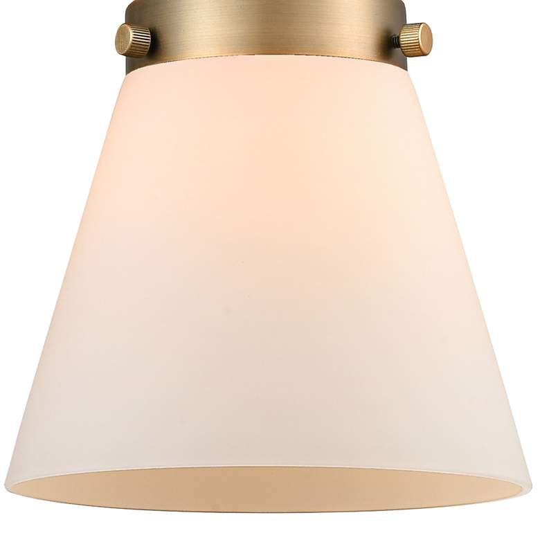 Image 2 Franklin Restoration Cone 12" High Brushed Brass Wall Sconce more views
