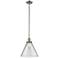 Franklin Restoration Cone 12" Mini Pendant - Brushed Satin Nickel - Cl
