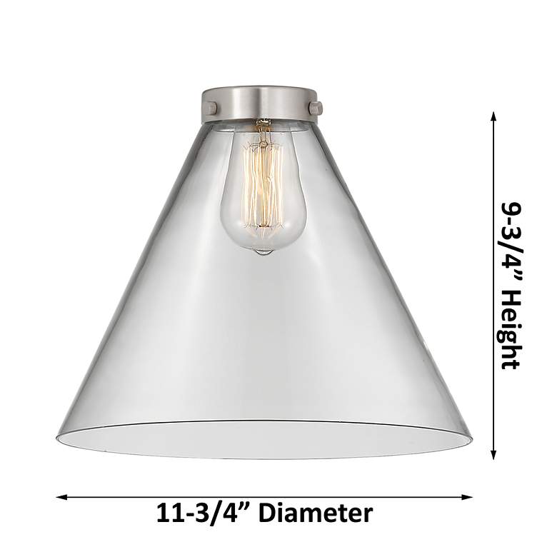 Image 5 Franklin Restoration Cone 12" Mini Pendant - Oil Rubbed Bronze - Clear more views
