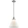 Franklin Restoration Cone 12" Mini Pendant - Polished Chrome - Matte W