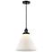 Franklin Restoration Cone 12" LED Mini Pendant - Matte Black - Matte White