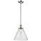 Franklin Restoration Cone 12" Mini Pendant - Polished Chrome - Seedy