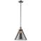 Franklin Restoration Cone 12" Mini Pendant - Satin Nickel - Plated Smoke