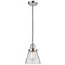 Franklin Restoration Cone 6" Chrome Corded Mini Pendant w/ Clear Shade