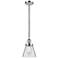 Franklin Restoration Cone 6" Chrome Corded Mini Pendant w/ Clear Shade