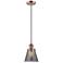 Franklin Restoration Cone 6" Copper Corded Mini Pendant w/ Smoke Shade