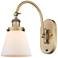 Franklin Restoration Cone 6" Incandescent Sconce - Brass - White Shade