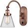 Franklin Restoration Cone 6" Incandescent Sconce - Copper - Clear Shad