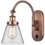 Franklin Restoration Cone 6" Incandescent Sconce - Copper - Clear Shad