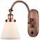 Franklin Restoration Cone 6" Incandescent Sconce - Copper - White Shad