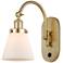 Franklin Restoration Cone 6" Incandescent Sconce - Gold - Matte White