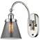 Franklin Restoration Cone 6" Incandescent Sconce - Nickel - Smoke Shad