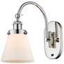 Franklin Restoration Cone 6" Incandescent Sconce - Nickel - White Shad