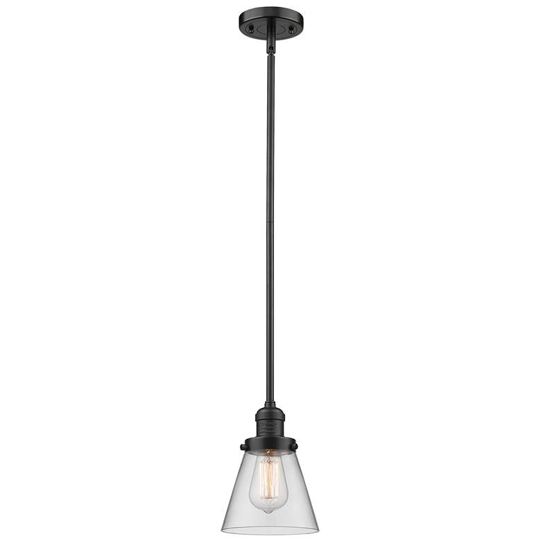 Image 1 Franklin Restoration Cone 6" LED Mini Pendant - Oil Rubbed Bronze - Cl