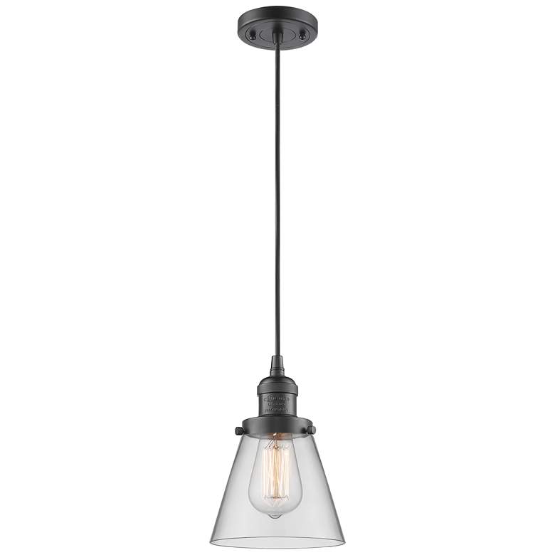 Image 1 Franklin Restoration Cone 6" LED Mini Pendant - Oil Rubbed Bronze - Cl
