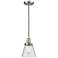 Franklin Restoration Cone 6" LED Mini Pendant - Satin Nickel - Seedy