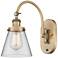 Franklin Restoration Cone 6" LED Sconce - Brass Finish - Clear Shade