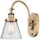 Franklin Restoration Cone 6" LED Sconce - Brass Finish - Seedy Shade