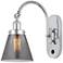 Franklin Restoration Cone 6" LED Sconce - Chrome Finish - Smoke Shade