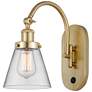 Franklin Restoration Cone 6" LED Sconce - Gold Finish - Clear Shade