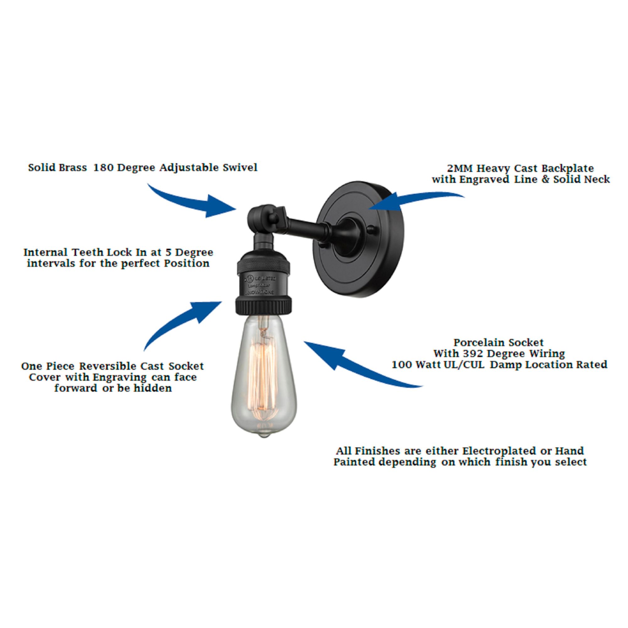 Franklin Restoration Cone 6" LED Sconce - Matte Black Finish - Clear S