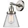 Franklin Restoration Cone 6" LED Sconce - Nickel Finish - Clear Shade