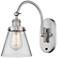 Franklin Restoration Cone 6" LED Sconce - Nickel Finish - Clear Shade