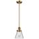 Franklin Restoration Cone 6" LED Mini Pendant - Brushed Brass - Clear