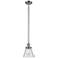 Franklin Restoration Cone 6" LED Mini Pendant - Satin Nickel - Clear